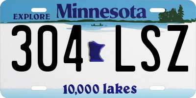 MN license plate 304LSZ
