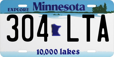 MN license plate 304LTA