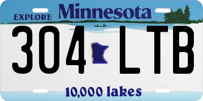 MN license plate 304LTB