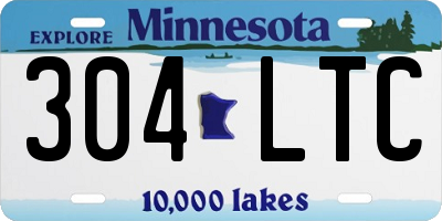 MN license plate 304LTC