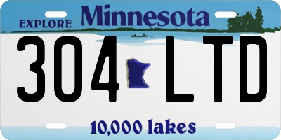 MN license plate 304LTD
