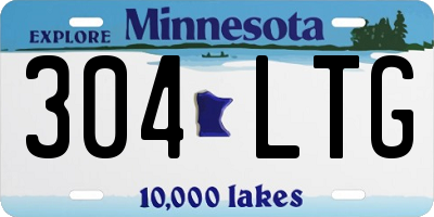 MN license plate 304LTG