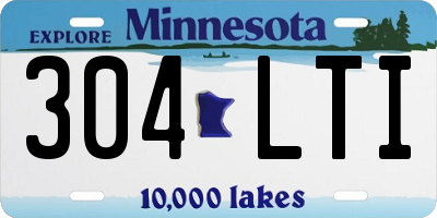 MN license plate 304LTI
