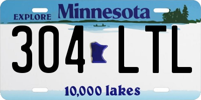 MN license plate 304LTL
