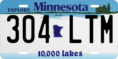 MN license plate 304LTM
