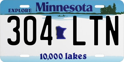 MN license plate 304LTN