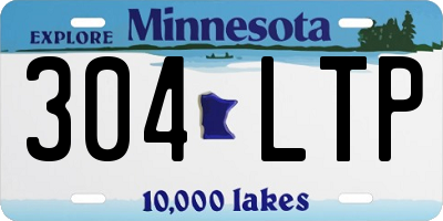 MN license plate 304LTP