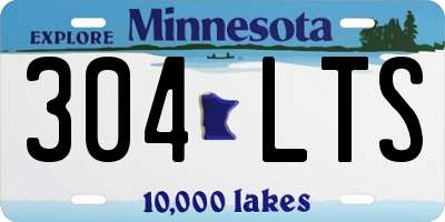 MN license plate 304LTS