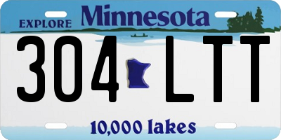 MN license plate 304LTT