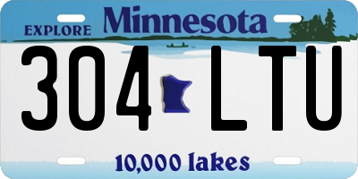 MN license plate 304LTU