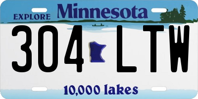 MN license plate 304LTW