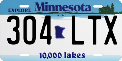 MN license plate 304LTX