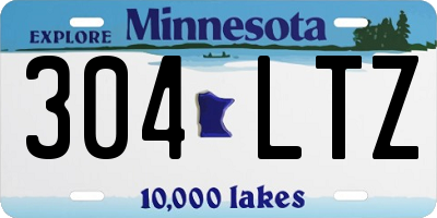MN license plate 304LTZ