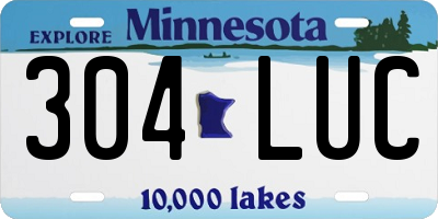 MN license plate 304LUC