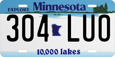 MN license plate 304LUO