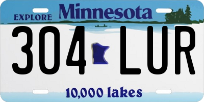 MN license plate 304LUR