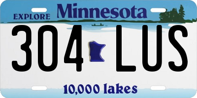 MN license plate 304LUS