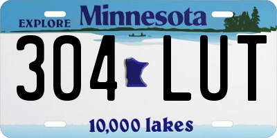 MN license plate 304LUT