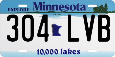 MN license plate 304LVB