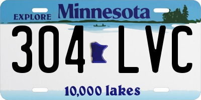 MN license plate 304LVC