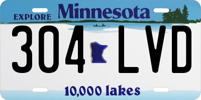 MN license plate 304LVD