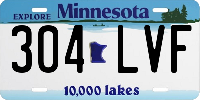 MN license plate 304LVF