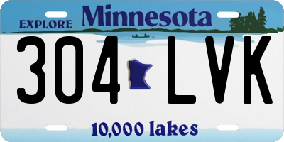 MN license plate 304LVK
