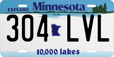 MN license plate 304LVL