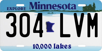 MN license plate 304LVM