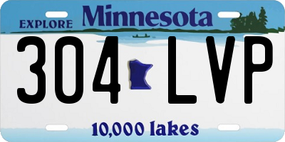 MN license plate 304LVP
