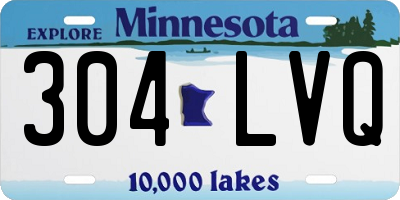 MN license plate 304LVQ