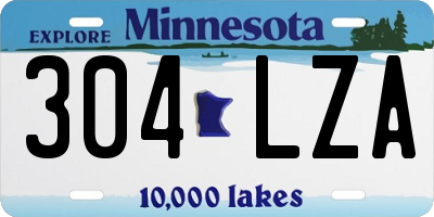 MN license plate 304LZA