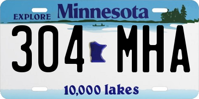 MN license plate 304MHA
