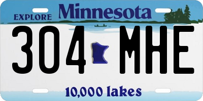 MN license plate 304MHE