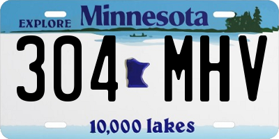 MN license plate 304MHV