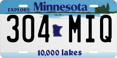 MN license plate 304MIQ