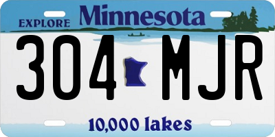 MN license plate 304MJR