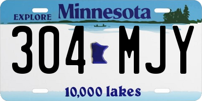 MN license plate 304MJY