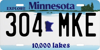 MN license plate 304MKE