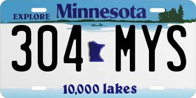 MN license plate 304MYS