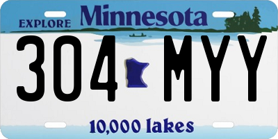 MN license plate 304MYY