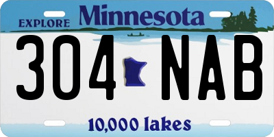 MN license plate 304NAB