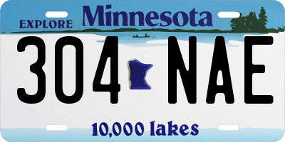 MN license plate 304NAE