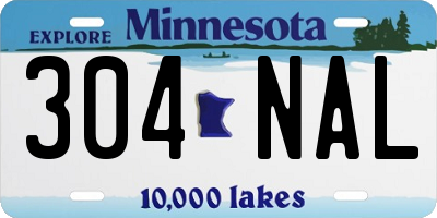MN license plate 304NAL