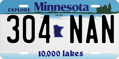 MN license plate 304NAN