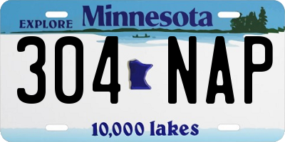 MN license plate 304NAP