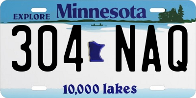 MN license plate 304NAQ