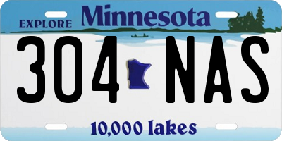 MN license plate 304NAS