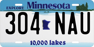 MN license plate 304NAU