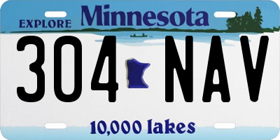 MN license plate 304NAV